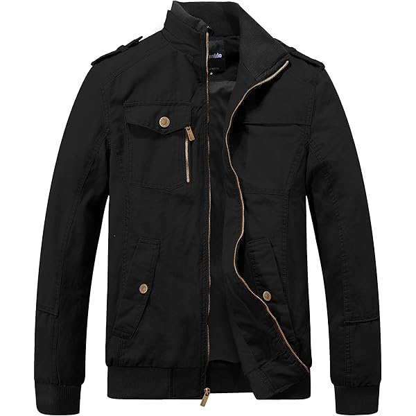 ジャケット・アウター 4way satin military jacket wantdo Men's Cotton Lightweight Jacket Military Jacket Casual